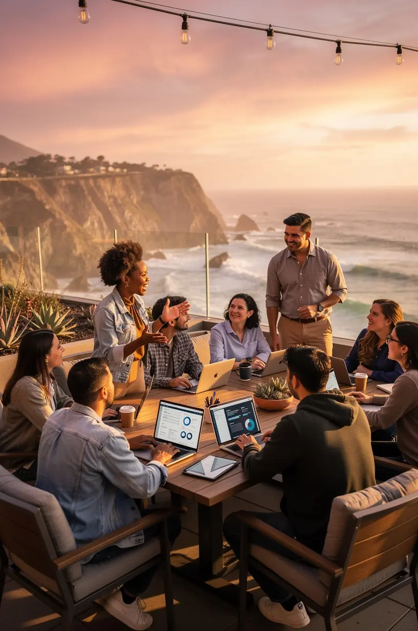 Professional team collaboration